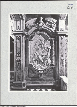 Vorderseite von ICCD [https://www.deutsche-digitale-bibliothek.de/content/lizenzen/rv-ez/] Szenen aus dem Leben des heiligen GaetanoDem heiligen Kajetan erscheint das Kreuz - Gesamtansicht, bh321115_recto. Foto.