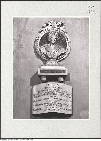 Vorderseite von ICCD [https://www.deutsche-digitale-bibliothek.de/content/lizenzen/rv-ez/] Grabmal der Ippolita Comite (gest. 1782) - Gesamtansicht, bh321143_recto. Foto.