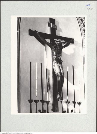 Vorderseite von Getty Research Institute [https://www.deutsche-digitale-bibliothek.de/content/lizenzen/rv-ez/] Kruzifix - Ansicht von schräg links, bh321499_recto. Foto: Hutzel, Max.