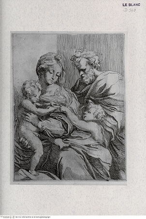 Vorderseite von Landesbildstelle Rheinland [http://creativecommons.org/publicdomain/mark/1.0/] Heilige Familie mit dem Johannesknaben - , bh321561. Foto.