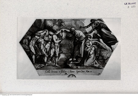 Vorderseite von Landesbildstelle Rheinland [http://creativecommons.org/publicdomain/mark/1.0/] "La Sacra Genesi" - Stichserie nach den Loggien des VatikanTaufe Christi - Bl. 62(?) - , bh321564. Foto.