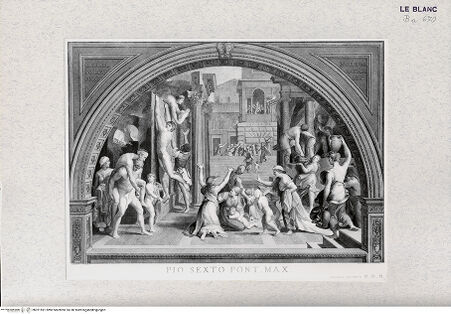 Vorderseite von Landesbildstelle Rheinland [http://creativecommons.org/publicdomain/mark/1.0/] Der Borgobrand (nach dem Fresko in der Stanza dell'Incendio) - , bh321591. Foto.