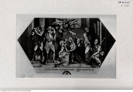 Vorderseite von Landesbildstelle Rheinland [http://creativecommons.org/publicdomain/mark/1.0/] "La Sacra Genesi" - Stichserie nach den Loggien des VatikanGeburt Christi - Bl. 60 - , bh321606. Foto.