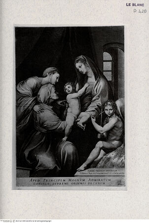 Vorderseite von Landesbildstelle Rheinland [http://creativecommons.org/publicdomain/mark/1.0/] Maria mit Kind und der heiligen Anna (und oder Elisabeth und Johannesknaben) - Madonna dell'Impannata - , bh321607. Foto.