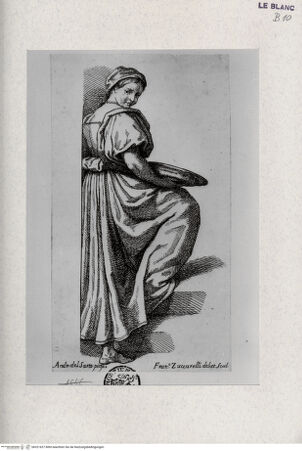 Vorderseite von Landesbildstelle Rheinland [http://creativecommons.org/publicdomain/mark/1.0/] Nachstiche nach den Fresken in SS. Annunziana, Florenz (Folge von 28 Blatt)Detail nach dem Fresko "Geburt Mariens" in SS. Annunziana, Florenz - , bh321627. Foto.