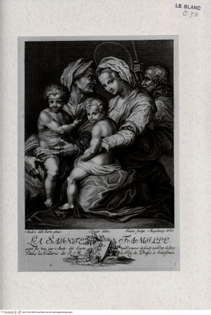 Vorderseite von Landesbildstelle Rheinland [http://creativecommons.org/publicdomain/mark/1.0/] Heilige Familie mit Elisabeth und Johannes - , bh321642. Foto.