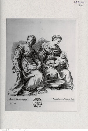 Vorderseite von Landesbildstelle Rheinland [http://creativecommons.org/publicdomain/mark/1.0/] Nachstiche nach den Fresken in SS. Annunziana, Florenz (Folge von 28 Blatt)Detail nach dem Fresko "Geburt Mariens" - , bh321646. Foto.