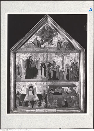 Vorderseite von Metropolitan Museum of Art [https://www.deutsche-digitale-bibliothek.de/content/lizenzen/rv-ez/] Das jüngste Gericht, Madonna mit Kind, Kreuzigung, Thomas von Aquin als Prediger, Geburt Christi - , bh321886_recto. Foto.