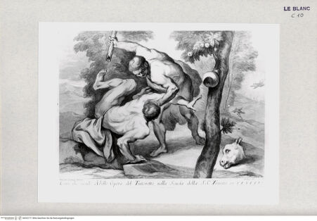 Vorderseite von Gabinetto Nazionale delle Stampe [http://creativecommons.org/publicdomain/mark/1.0/] Kain tötet Abel - , bh322771. Foto.