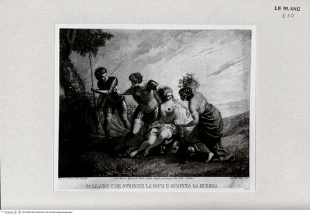 Vorderseite von Landesbildstelle Rheinland [http://creativecommons.org/publicdomain/mark/1.0/] Pallas hält den Frieden und verjagt den Krieg - , bh322806. Foto.