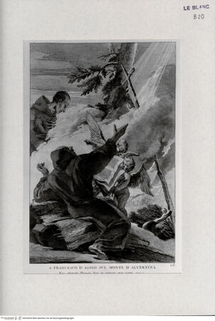 Vorderseite von Landesbildstelle Rheinland [http://creativecommons.org/publicdomain/mark/1.0/] Der Heilige Franziskus empfängt die Stigmata (Blatt 16 aus der Folge 'Raccolta di 55 Storie Sacre'') - , bh322834. Foto.