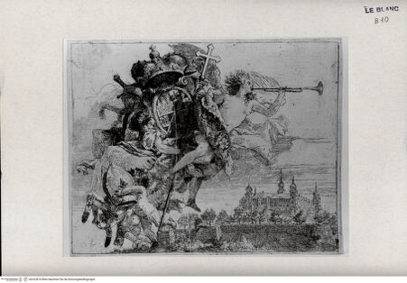 Vorderseite von Landesbildstelle Rheinland [http://creativecommons.org/publicdomain/mark/1.0/] Die Flucht nach ÄgyptenDas Wappen des Carl Philipp (Frontispiz) - Blatt 2 - , bh322874. Foto.