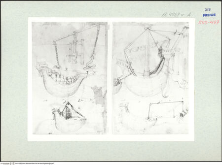 Vorderseite von Sopr. BAS FI [https://www.deutsche-digitale-bibliothek.de/content/lizenzen/rv-ez/] Vorrichtungen, um feindliche Schiffe zu versenken - , bh323293_recto. Foto.