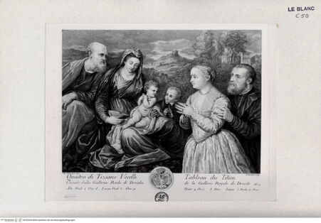 Vorderseite von Landesbildstelle Rheinland [http://creativecommons.org/publicdomain/mark/1.0/] Die Heilige Familie mit der Familie Cornara - , bh323434. Foto.