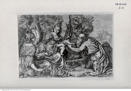 Vorderseite von Landesbildstelle Rheinland [http://creativecommons.org/publicdomain/mark/1.0/] Folge 'Opera selectiora ...'; 53 Blätter nach Werken Tizians und VeronesesMadonna mit Kind, dem anbetenden Hieronymus und der Heiligen Dorothea - , bh323474. Foto.