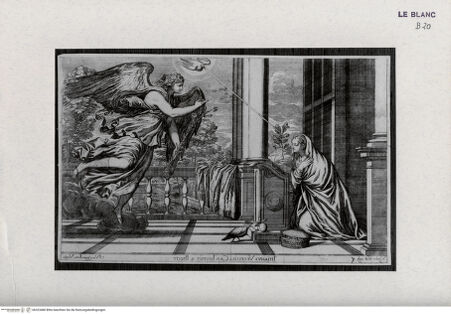 Vorderseite von Landesbildstelle Rheinland [http://creativecommons.org/publicdomain/mark/1.0/] Folge 'Opera selectiora ...'; 53 Blätter nach Werken Tizians und VeronesesDie Verkündigung - , bh323480. Foto.