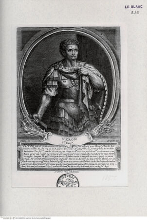 Vorderseite von Landesbildstelle Rheinland [http://creativecommons.org/publicdomain/mark/1.0/] Folge von 25 Blättern mit Bildnissen von Persönlichkeiten des antiken RomsNero (VI.) - , bh323488. Foto.