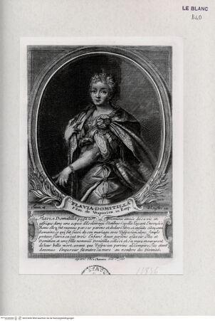 Vorderseite von Landesbildstelle Rheinland [http://creativecommons.org/publicdomain/mark/1.0/] Folge von 25 Blättern mit Bildnissen von Persönlichkeiten des antiken RomsFlavia Domitilla, Gemahlin des Vespasian (X.) - , bh323496. Foto.