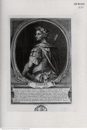 Vorderseite von Landesbildstelle Rheinland [http://creativecommons.org/publicdomain/mark/1.0/] Folge von 25 Blättern mit Bildnissen von Persönlichkeiten des antiken RomsTiberius (III.) - , bh323500. Foto.