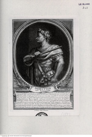 Vorderseite von Landesbildstelle Rheinland [http://creativecommons.org/publicdomain/mark/1.0/] Folge von 25 Blättern mit Bildnissen von Persönlichkeiten des antiken RomsDomitian (XII.) - , bh323501. Foto.