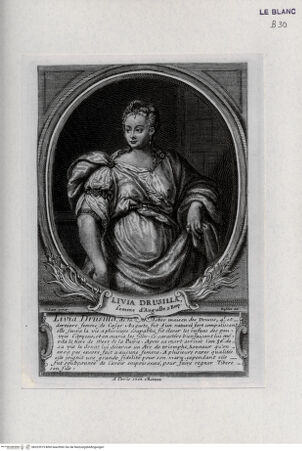 Vorderseite von Landesbildstelle Rheinland [http://creativecommons.org/publicdomain/mark/1.0/] Folge von 25 Blättern mit Bildnissen von Persönlichkeiten des antiken RomsLivia, Frau des Augustus (II.) - , bh323515. Foto.