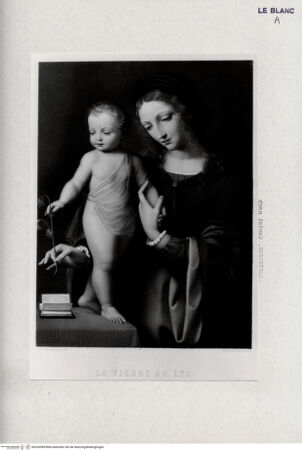 Vorderseite von Landesbildstelle Rheinland [http://creativecommons.org/publicdomain/mark/1.0/] La Vierge au Lys (als Leonardo bezeichnet, heute Luini zugeschrieben) - , bh324598. Foto.