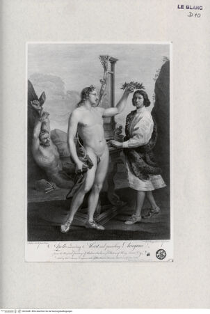 Vorderseite von Landesbildstelle Rheinland [http://creativecommons.org/publicdomain/mark/1.0/] Apollo belohnt das Verdienst und bestraft den Hochmut - , bh326687. Foto.