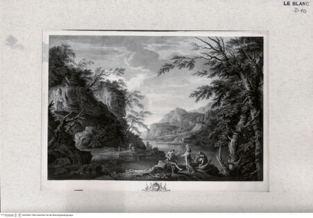Vorderseite von Landesbildstelle Rheinland [http://creativecommons.org/publicdomain/mark/1.0/] Landschaft mit Apollon und der cumäischen Sibylle - , bh326691. Foto.