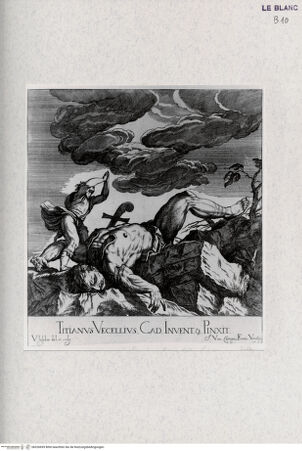 Vorderseite von Landesbildstelle Rheinland [http://creativecommons.org/publicdomain/mark/1.0/] Folge 'Opera selectiora ...'; 53 Blätter nach Werken Tizians und VeronesesDavid und Goliath - , bh326699. Foto.