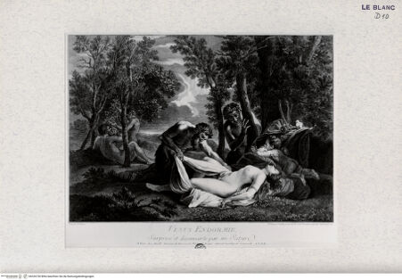 Vorderseite von Landesbildstelle Rheinland [http://creativecommons.org/publicdomain/mark/1.0/] Die schlafende Venus, von einem Satyr überrascht - , bh326730. Foto.