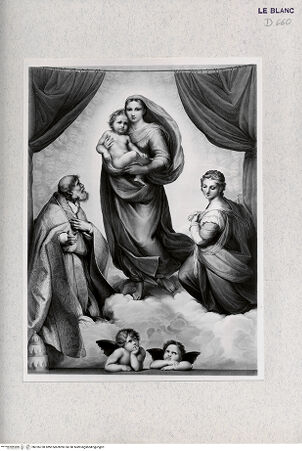 Vorderseite von Landesbildstelle Rheinland [http://creativecommons.org/publicdomain/mark/1.0/] Sixtinische Madonna - , bh326738. Foto.