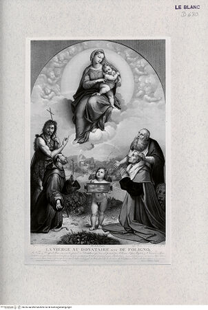 Vorderseite von Landesbildstelle Rheinland [http://creativecommons.org/publicdomain/mark/1.0/] Die Madonna von Foligno - , bh326744. Foto.