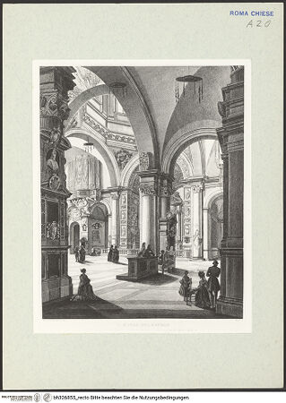 Vorderseite von Gabinetto Comunale delle Stampe [https://www.deutsche-digitale-bibliothek.de/content/lizenzen/rv-ez/] L.Rossini, Scenografia d. interni d.piu belle chiese... di RomaSanta Maria del Popolo; tav. 16 - , bh326855_recto. Foto.