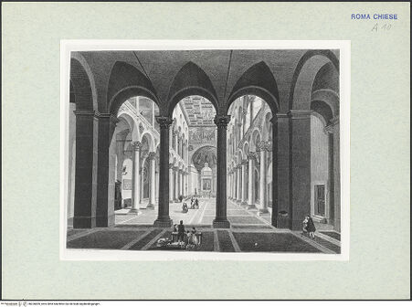 Vorderseite von Gabinetto Comunale delle Stampe [https://www.deutsche-digitale-bibliothek.de/content/lizenzen/rv-ez/] L.Rossini, Scenografia d. interni d.piu belle chiese... di RomaSant'Agnese fuori le Mura; tav. 12 - , bh326859_recto. Foto.