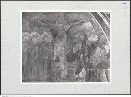 Vorderseite von National Gallery of Art, Washington [https://www.deutsche-digitale-bibliothek.de/content/lizenzen/rv-ez/] Szenen aus dem Leben Christi, Mariens und des heiligen SebastianKreuzigung Christi - Gesamtansicht, bh327752_recto. Foto: Hutzel, Max.