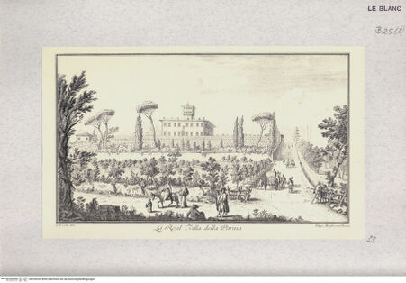 Vorderseite von  [http://creativecommons.org/publicdomain/mark/1.0/] G. Zocchi, Vedute delle Ville ..., Firenze 1757Villa Medicea della Petraia, Villa Petraia a Castello - , bh328205. Foto.