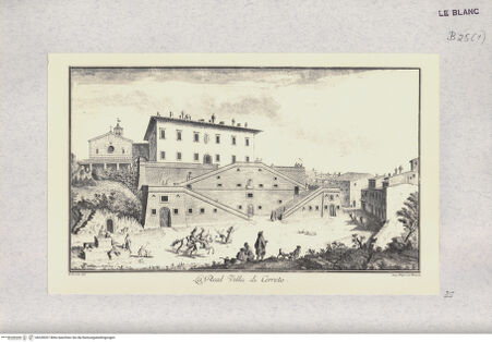 Vorderseite von  [http://creativecommons.org/publicdomain/mark/1.0/] G. Zocchi, Vedute delle Ville ..., Firenze 1757Villa Reale, Cerreto Guidi - , bh328207. Foto.