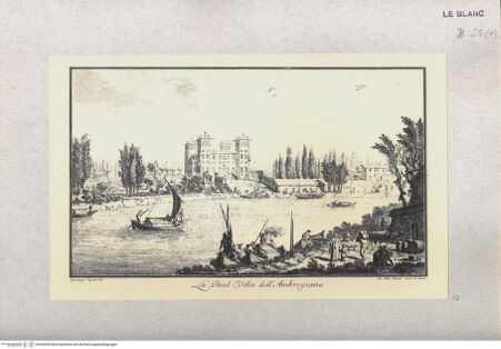 Vorderseite von  [http://creativecommons.org/publicdomain/mark/1.0/] G. Zocchi, Vedute delle Ville ..., Firenze 1757Villa Medicea, Ambrogiana - , bh328209. Foto.