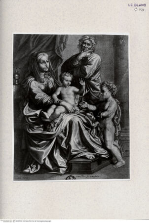 Vorderseite von Landesbildstelle Rheinland [http://creativecommons.org/publicdomain/mark/1.0/] Die Heilige Familie mit dem Johannesknaben - , bh329986. Foto.