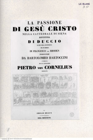 Vorderseite von Landesbildstelle Rheinland [http://creativecommons.org/publicdomain/mark/1.0/] Folge von 27 Blatt 'La Passione di Gesu Cristo nella Cattedrale di Siena'Titelblatt - , bh331571. Foto.