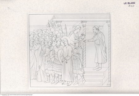 Vorderseite von Landesbildstelle Rheinland [http://creativecommons.org/publicdomain/mark/1.0/] Folge von 27 Blatt 'La Passione di Gesu Cristo nella Cattedrale di Siena'Blatt XVII - , bh331574. Foto.