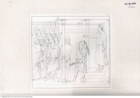 Vorderseite von Landesbildstelle Rheinland [http://creativecommons.org/publicdomain/mark/1.0/] Folge von 27 Blatt 'La Passione di Gesu Cristo nella Cattedrale di Siena'Blatt XVIII - , bh331575. Foto.