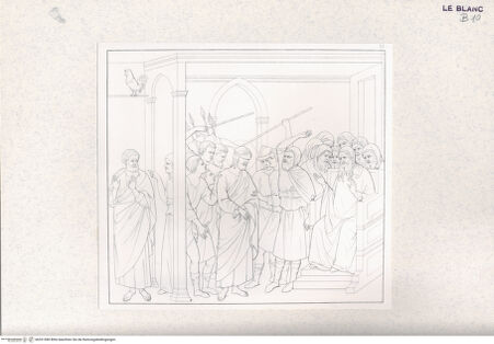 Vorderseite von Landesbildstelle Rheinland [http://creativecommons.org/publicdomain/mark/1.0/] Folge von 27 Blatt 'La Passione di Gesu Cristo nella Cattedrale di Siena'Blatt XI - , bh331580. Foto.