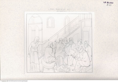 Vorderseite von Landesbildstelle Rheinland [http://creativecommons.org/publicdomain/mark/1.0/] Folge von 27 Blatt 'La Passione di Gesu Cristo nella Cattedrale di Siena'Blatt VIII - , bh331583. Foto.