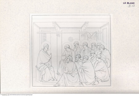 Vorderseite von Landesbildstelle Rheinland [http://creativecommons.org/publicdomain/mark/1.0/] Folge von 27 Blatt 'La Passione di Gesu Cristo nella Cattedrale di Siena'Blatt IV - , bh331585. Foto.