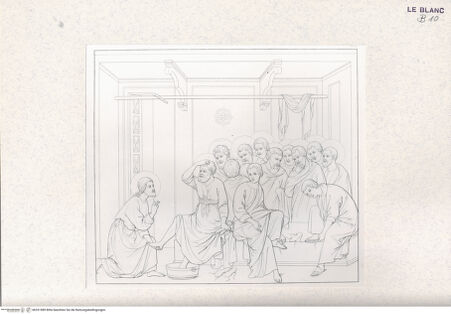 Vorderseite von Landesbildstelle Rheinland [http://creativecommons.org/publicdomain/mark/1.0/] Folge von 27 Blatt 'La Passione di Gesu Cristo nella Cattedrale di Siena'Blatt III - , bh331589. Foto.