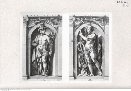 Vorderseite von Landesbildstelle Rheinland [http://creativecommons.org/publicdomain/mark/1.0/] Merkur und Sol (Blatt 6 und 5 aus einer Serie von 8 Blatt über die griechischen Gottheiten) - , bh331595. Foto.