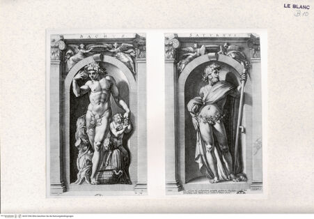 Vorderseite von Landesbildstelle Rheinland [http://creativecommons.org/publicdomain/mark/1.0/] Baccus und Saturn (Blatt 7 und 8 aus einer Serie von 8 Blatt über die griechischen Gottheiten) - , bh331596. Foto.