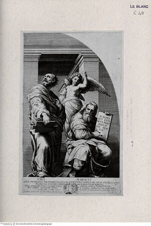 Vorderseite von Landesbildstelle Rheinland [http://creativecommons.org/publicdomain/mark/1.0/] Platte mit den Propheten Raffaels aus Santa Maria della PaceJonas und Habakuk (rechter Teil der Platte) - , bh331606. Foto.