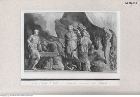 Vorderseite von Landesbildstelle Rheinland [http://creativecommons.org/publicdomain/mark/1.0/] Jole zerschneidet das giftige Gewand des Herkules (Cab. Praun) - , bh331945. Foto.